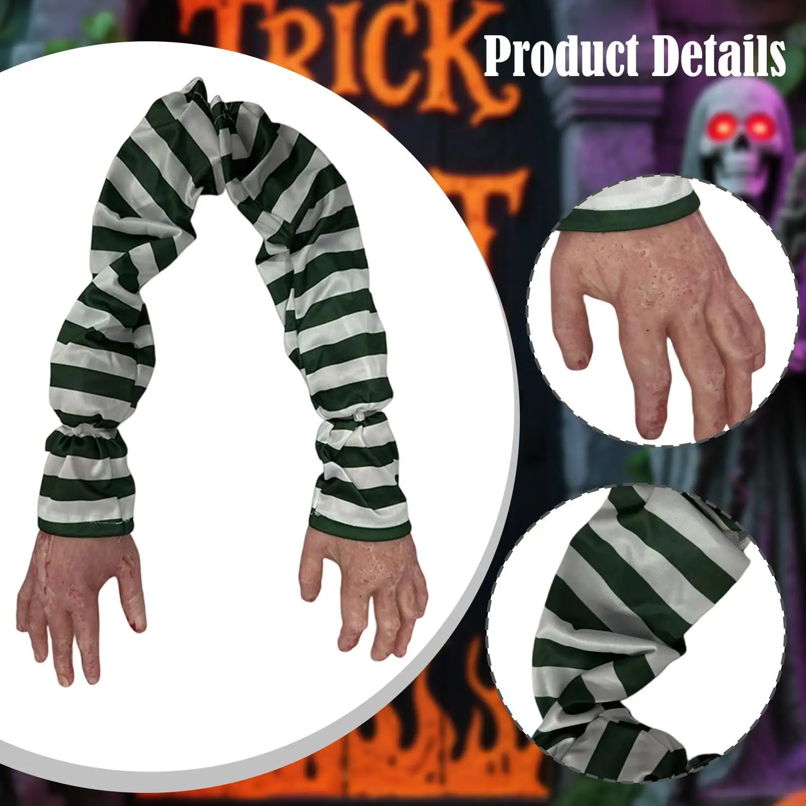 Decoración de Halloween colgante espeluznante de manos falsas - imagen 3