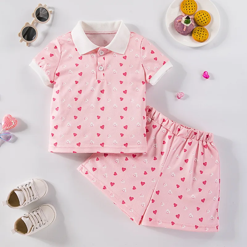 Top de manga corta del conjunto infantil