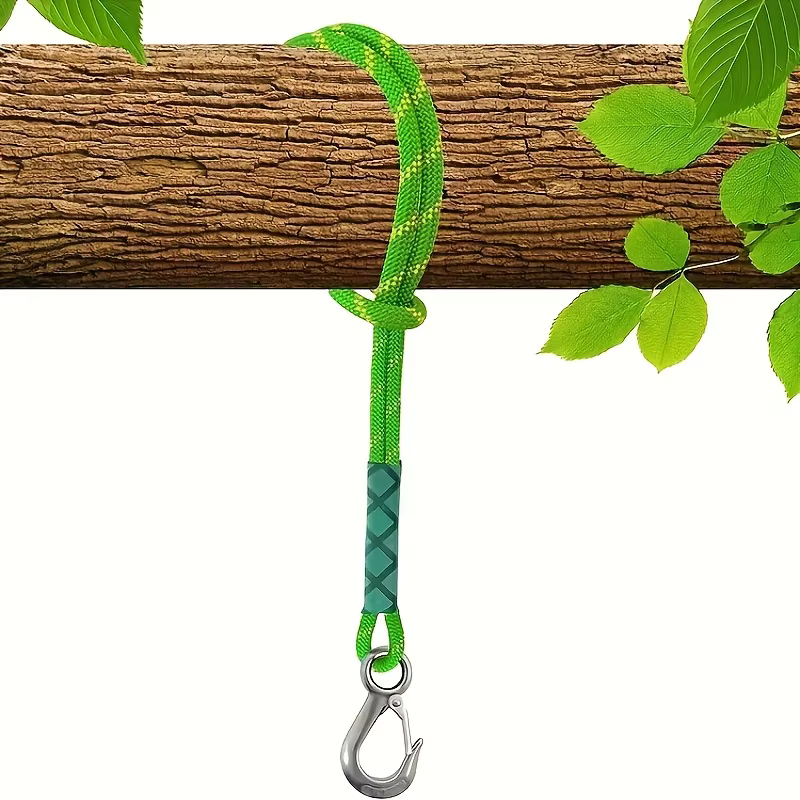 Cuerda de nailon con gancho metálico para hamaca y columpio