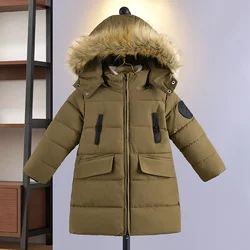 Abrigo acolchado de invierno con cremallera para niños, cálido