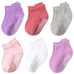 Calcetines náuticos antideslizantes de algodón corte bajo niños y niñas