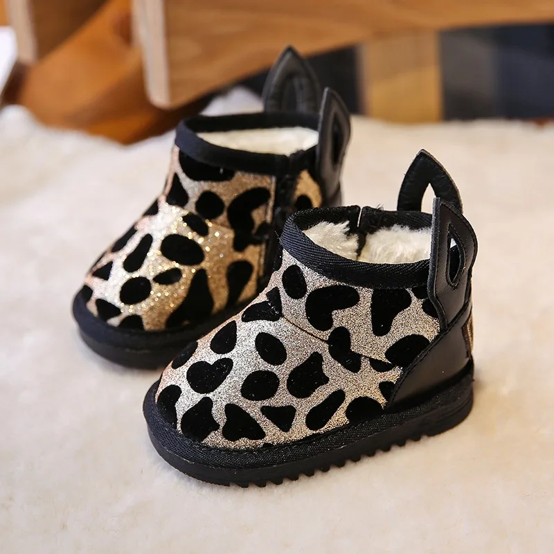 Botas de nieve para niñas con suela antideslizante y leopardo - imagen 2