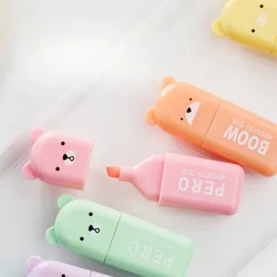Resaltadores Color Macaron con oso de dibujos animados