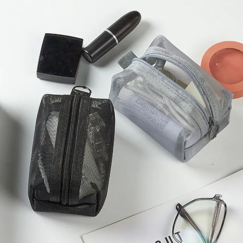 Bolsa de aseo transparente impermeable con cremallera para viaje - imagen 3