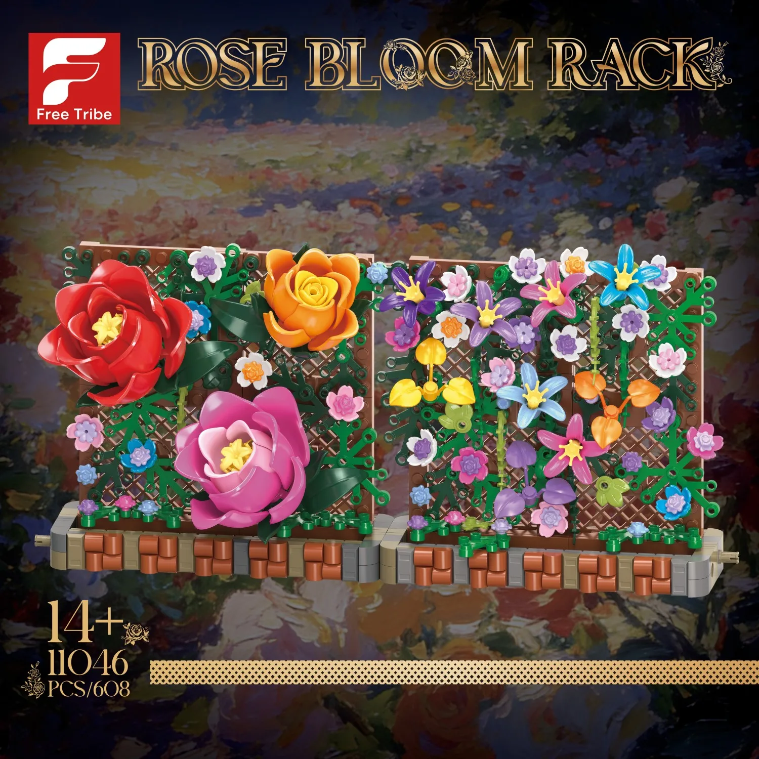 Bloques de construcción de rosas florales para manualidades - imagen 2