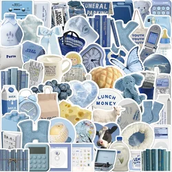 Pegatinas infantiles azules estilo vintage - pack 60 uds decorativas