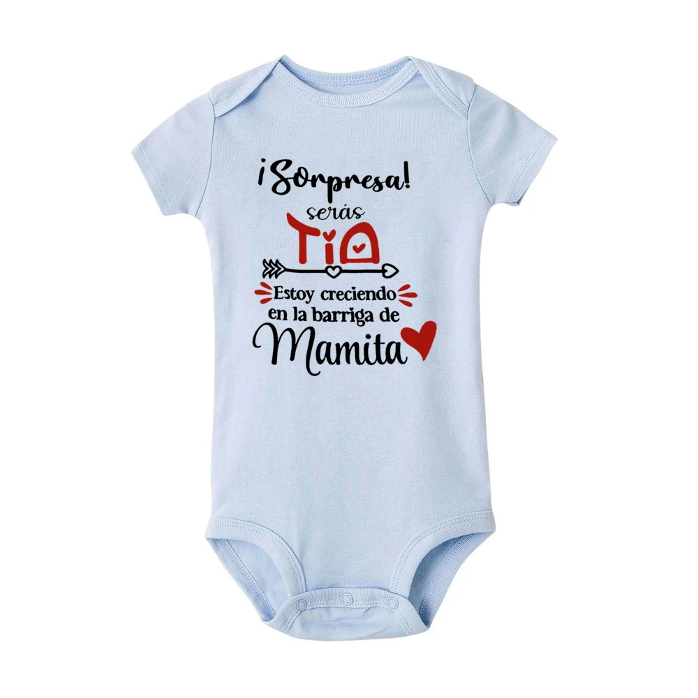 Body bebé manga corta estampado anuncio embarazo para baby shower - imagen 3