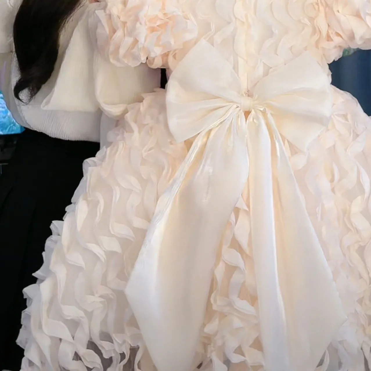 Vestido de verano para niña con mangas abullonadas estilo princesa - imagen 5