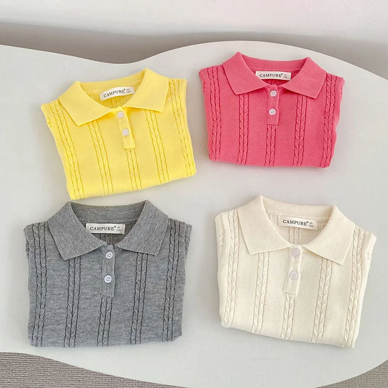 MILANCEL polo de punto infantil verano color liso