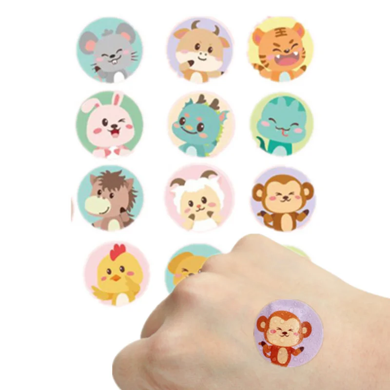 Tiritas para niños redondas con dibujos animados - Yesos impermeables