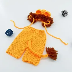Conjunto de crochet de león para bebé de algodón – Fotografía newborn