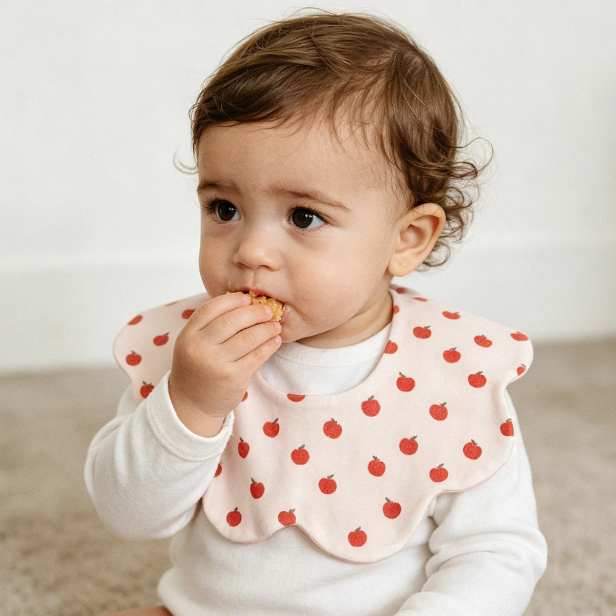 Elinfant toalla suave con estampado de pétalos y baberos universales - imagen 5