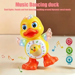Pato eléctrico musical con luces intermitentes para bebés y niños