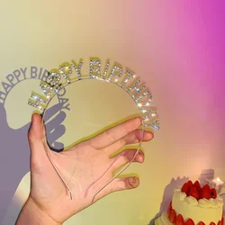 Diadema para el pelo corona de pedrería cristal cumpleaños fiesta