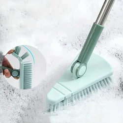 Cepillo de suelo triangular con mango desmontable para baño y cocina