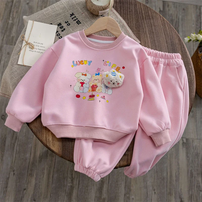 Conjunto deportivo de niña manga larga con cuello redondo - imagen 3