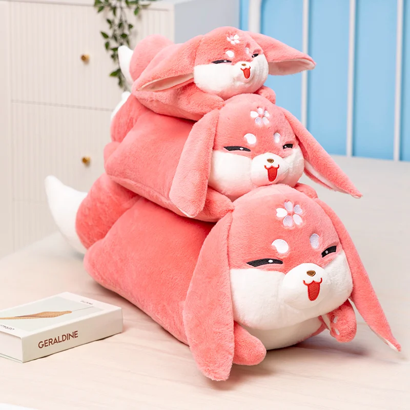 Almohada peluche zorro largo estilo anime, cojín decorativo - imagen 2