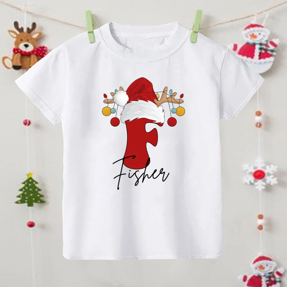 Camisa de navidad personalizada con nombre para niño top festivo - imagen 5