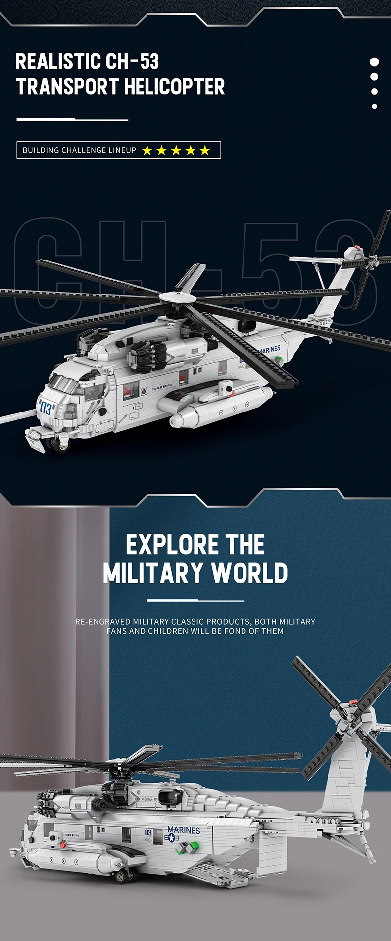 CH-53E modelo en construcción - imagen 2