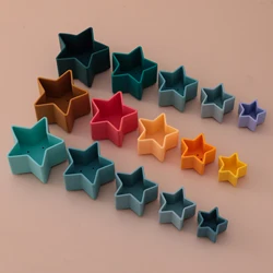 Bloques apilables de silicona sensorial Montessori para niños