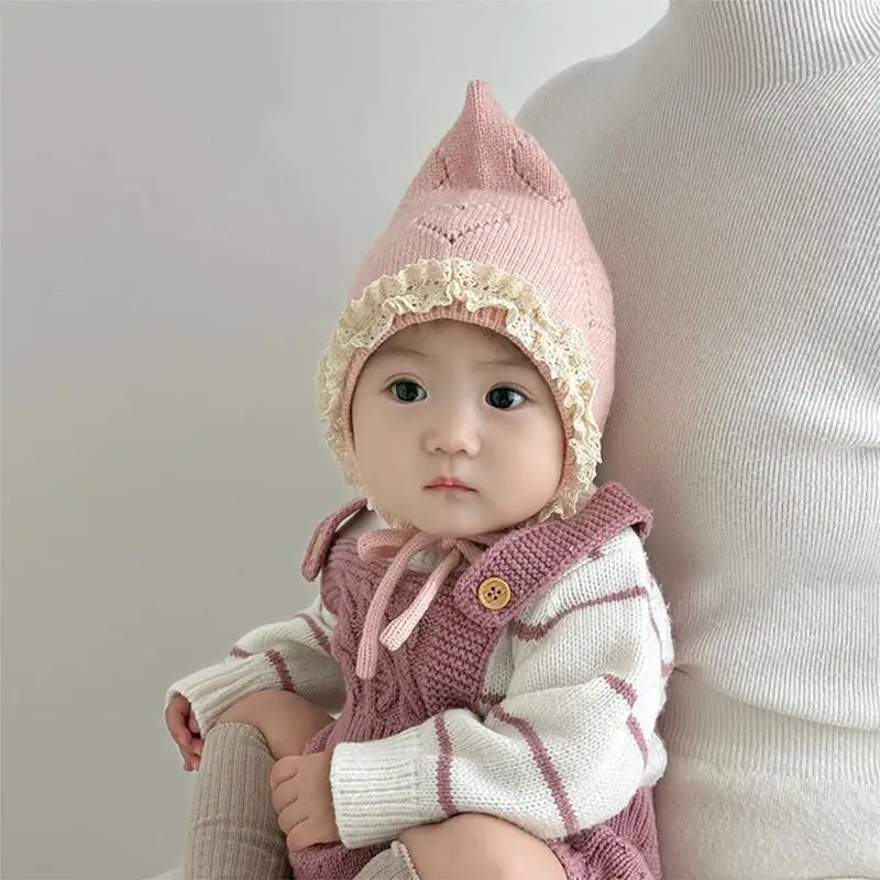 Gorro bebé orejeras punto cálido ganchillo de invierno - imagen 4