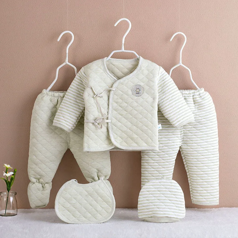 Conjunto ropa de recién nacido algodón grueso cálido para invierno - imagen 3