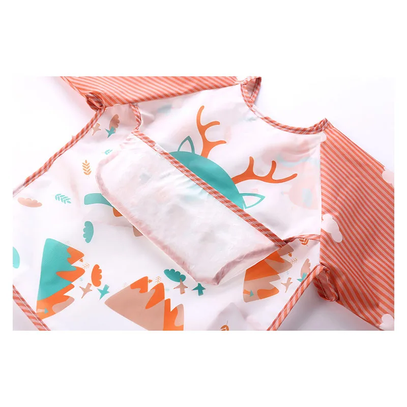 Babero impermeable con bolsillo recogecomidas para bebé - imagen 2