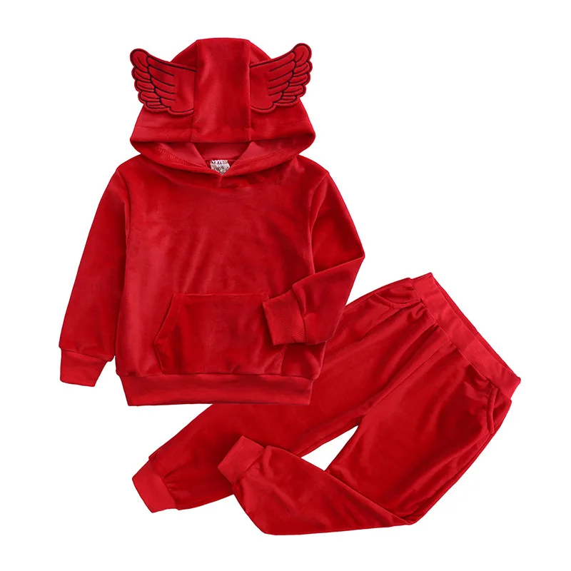 Conjunto infantil de dos piezas de lana con capucha y pantalón - imagen 2