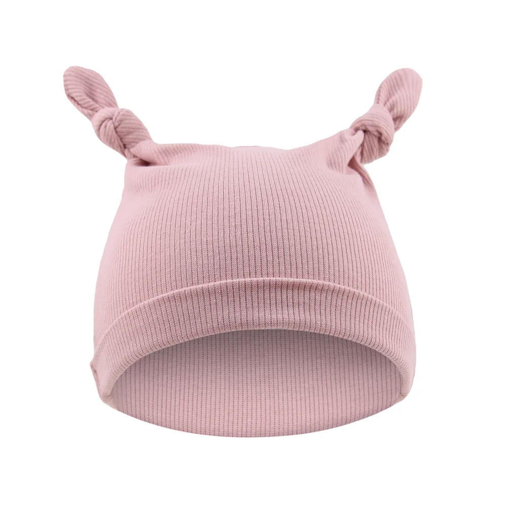 Turbante acanalado para bebé – Gorro suave de algodón para recién nacido - imagen 5
