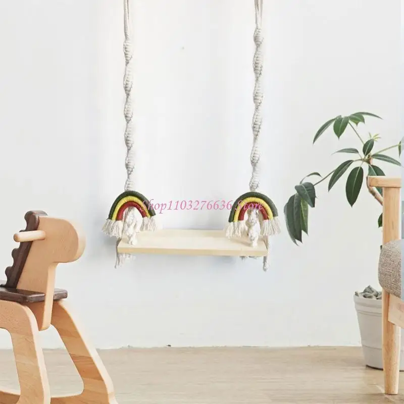 Columpio de madera para bebé ideal en sesiones fotográficas - imagen 3