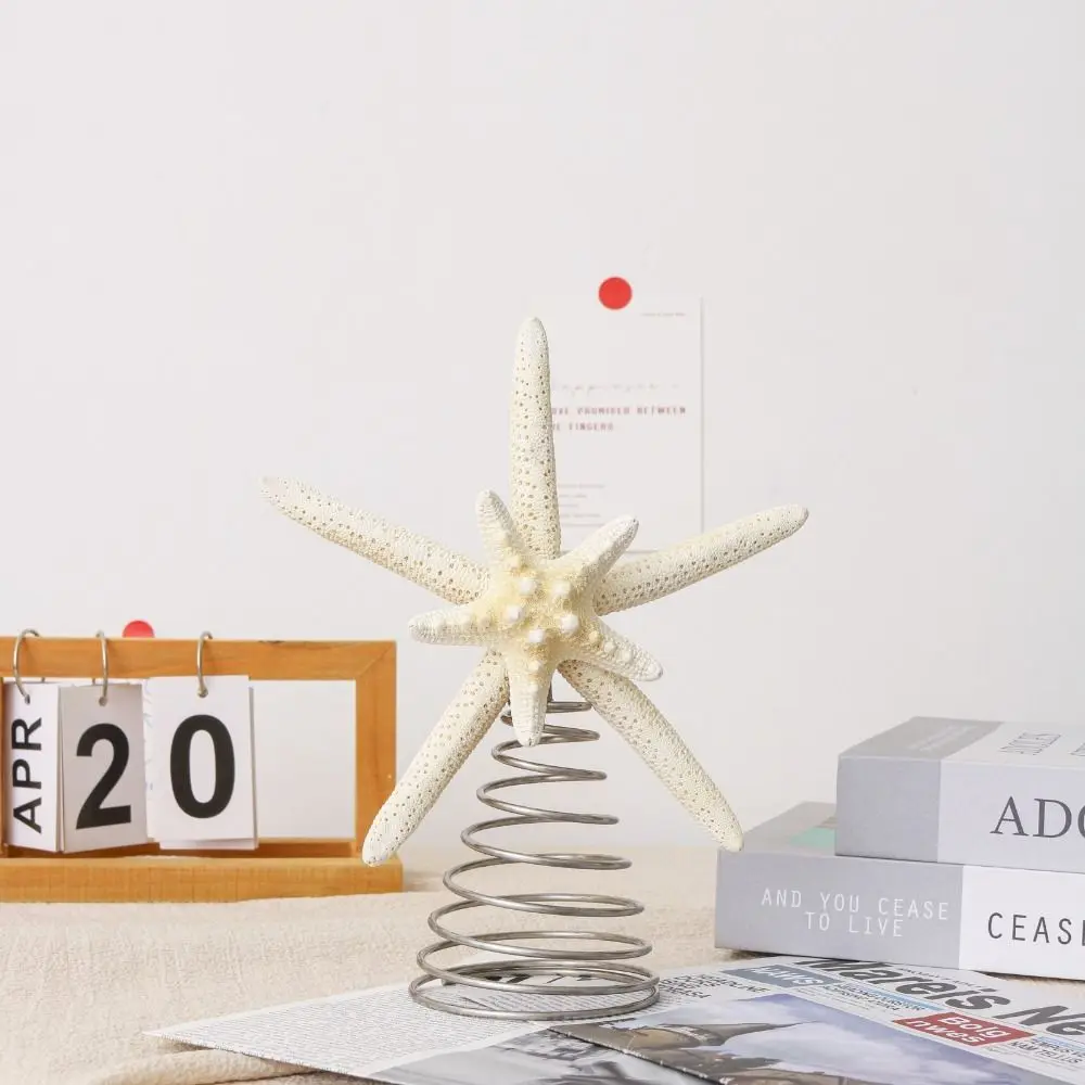 Adorno navideño estrella de mar artesanal en hierro para árbol - imagen 2