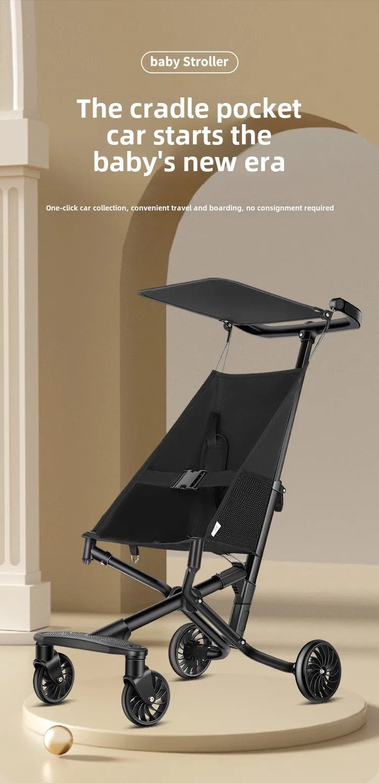 TrikeBaby vista frontal mostrando su estructura plegable y ligera
