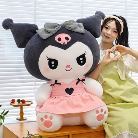 Peluche Kuromi Sanrio tamaño grande suave y acolchado para niños - imagen 4