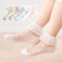 Calcetines tobilleros de verano para niña con diseño princesa