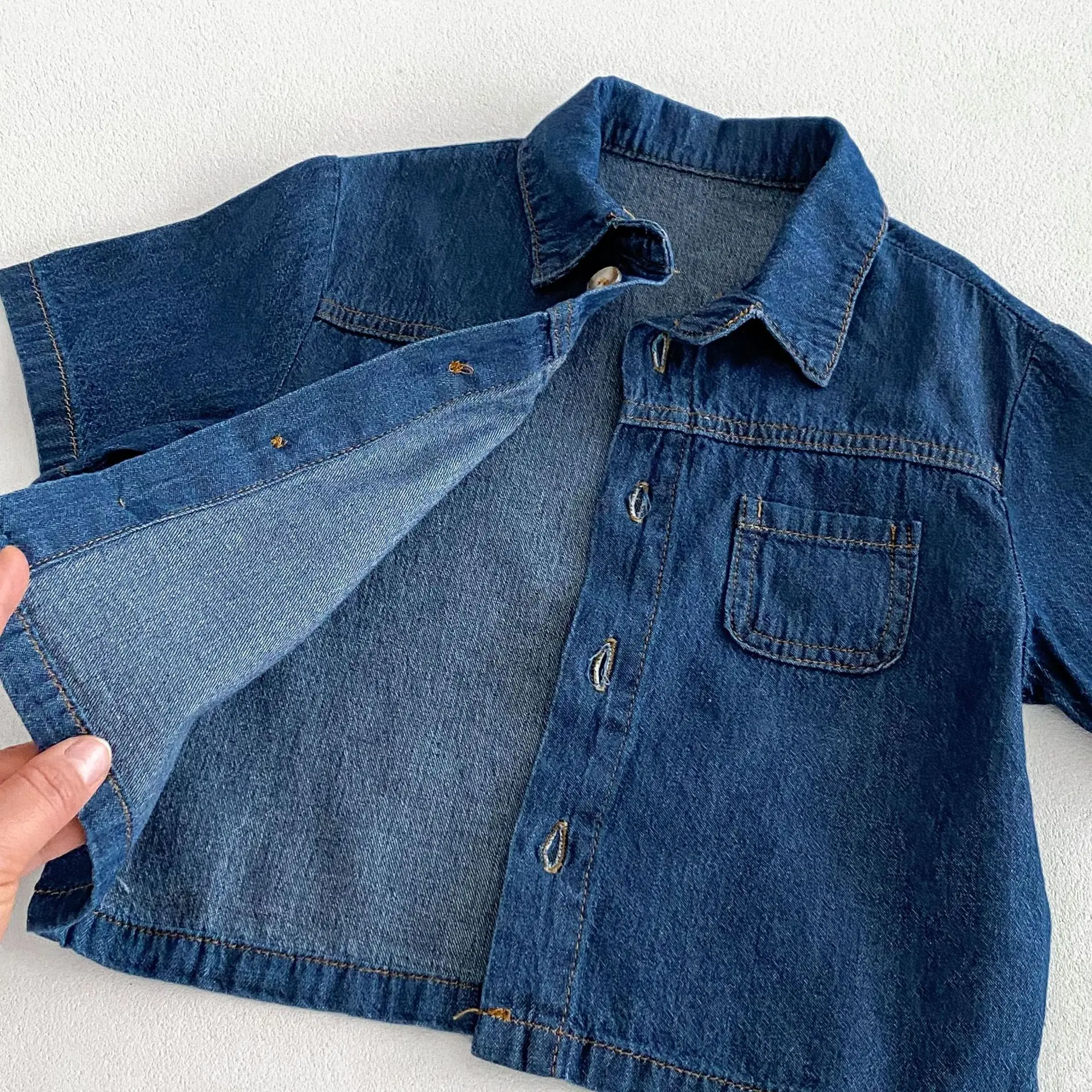 Milangel Conjunto Vaquero Infantil Camisa y Pantalones Cortos - imagen 5