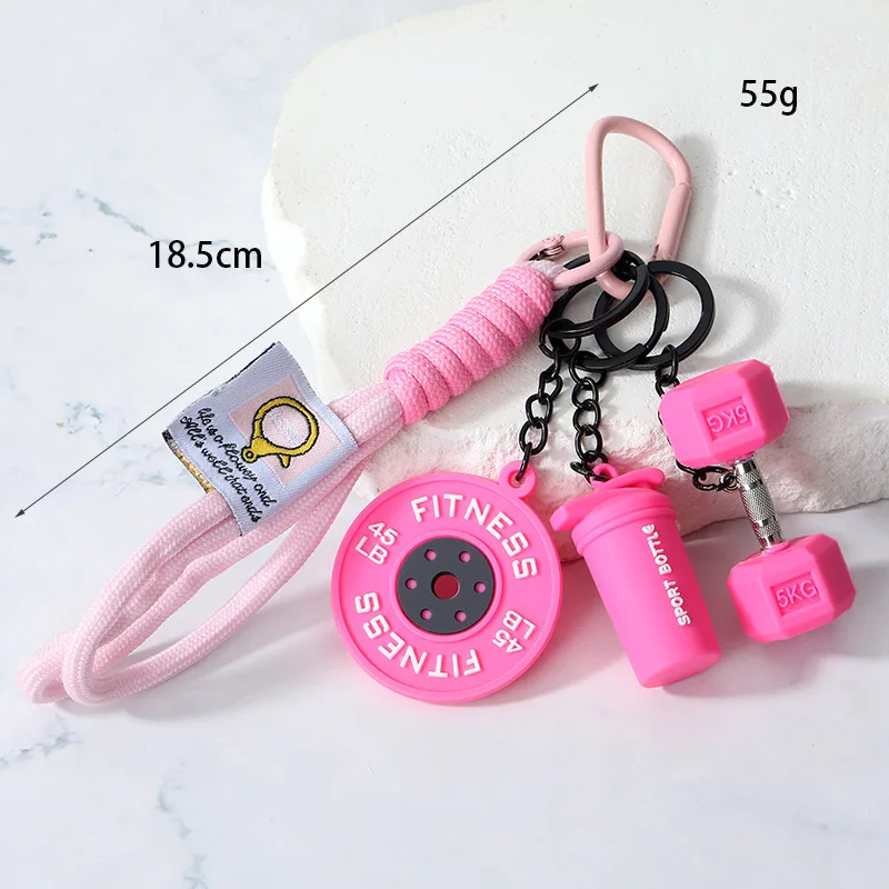 Llavero de pesas de silicona PVC para gimnasio, accesorios - imagen 2