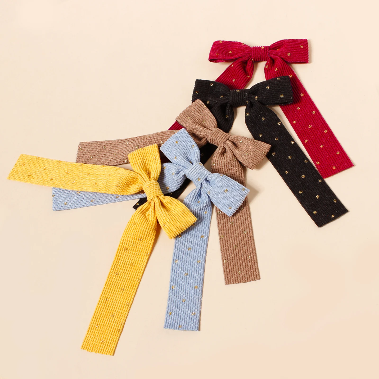 Pinzas con lazos streamer para el pelo de niña – accesorios cola - imagen 5