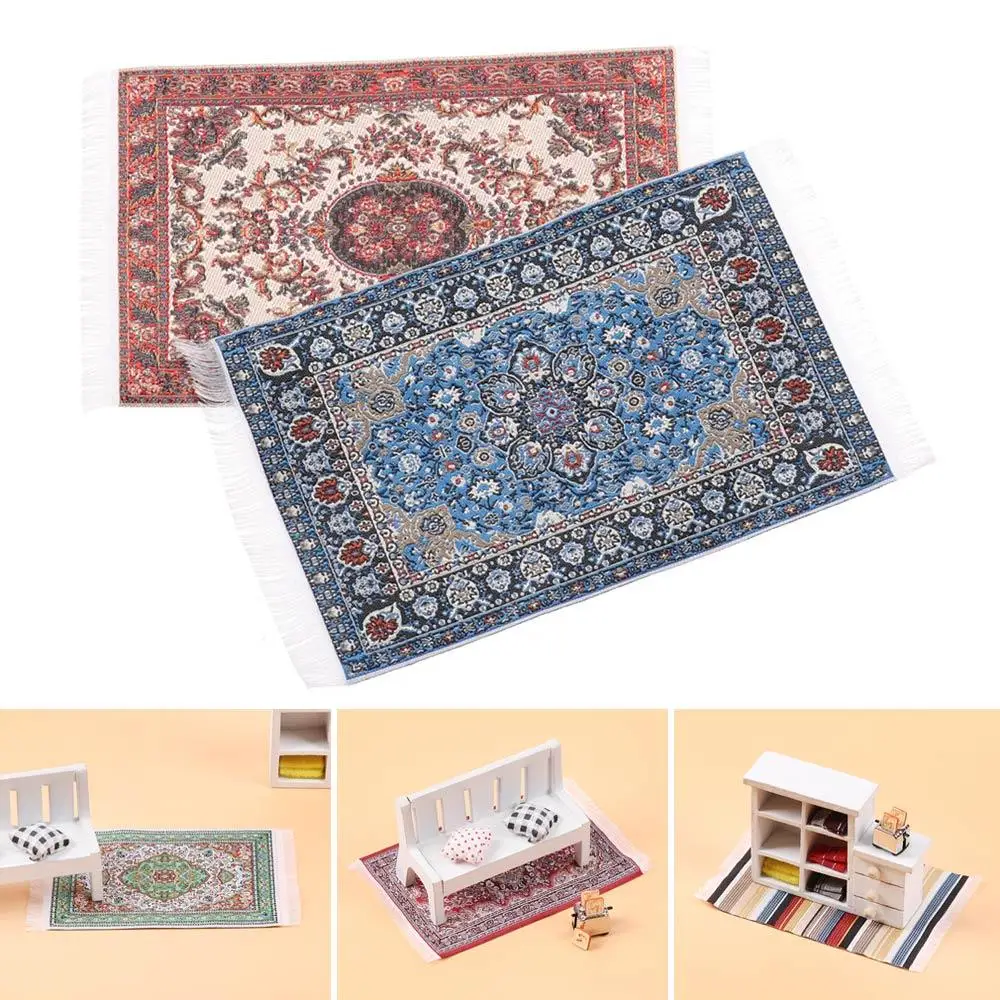 Almohada floral tejida para casa de muñecas - imagen 2