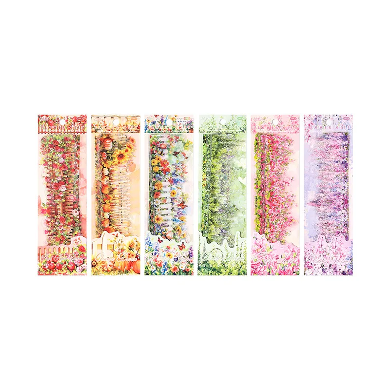 Pegatinas largas florales para manualidades y álbum de recortes - imagen 5