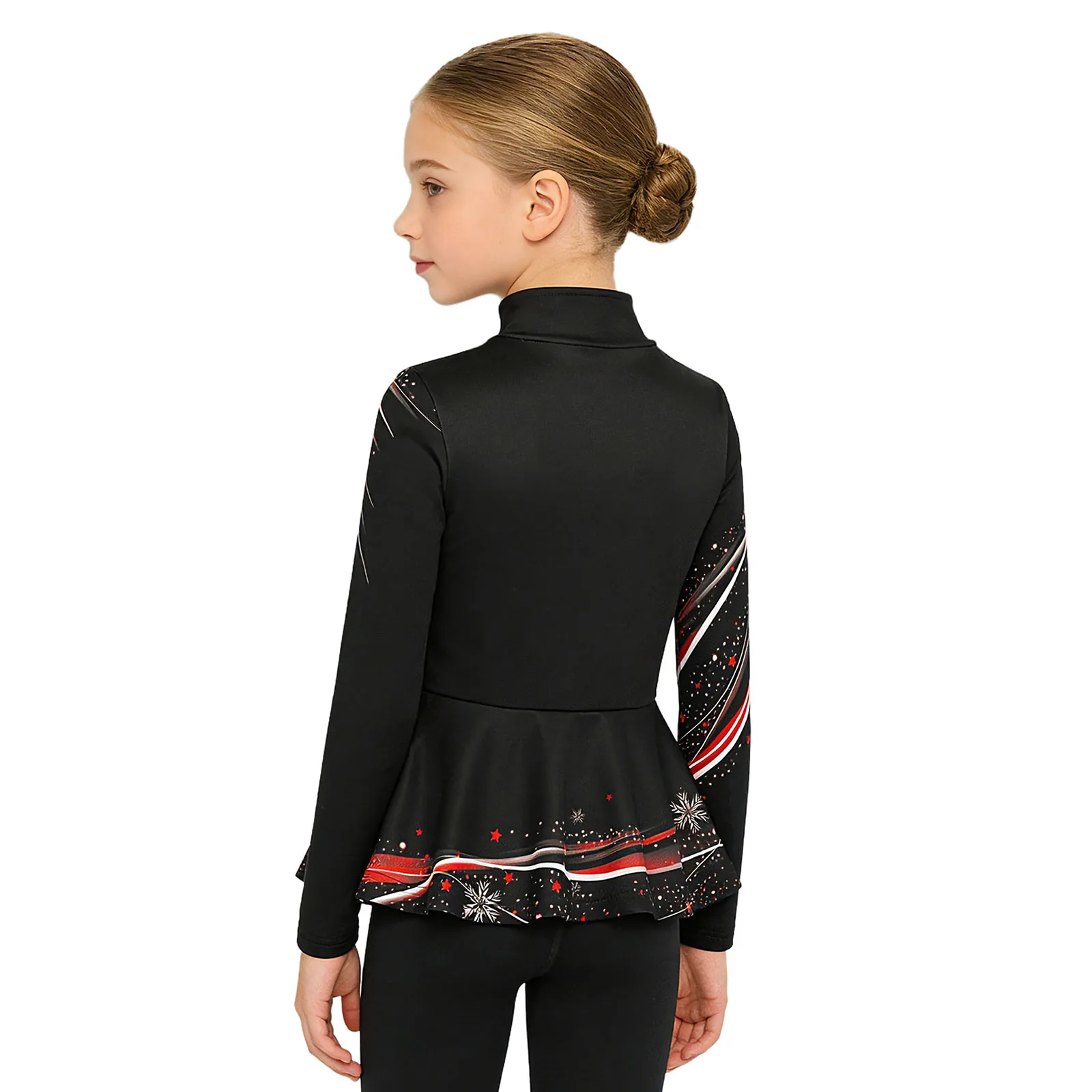 Chaqueta patinaje sobre hielo para niñas con sudadera estampada