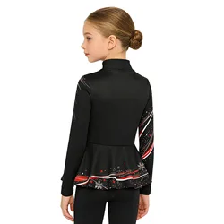 Chaqueta patinaje sobre hielo para niñas con sudadera estampada