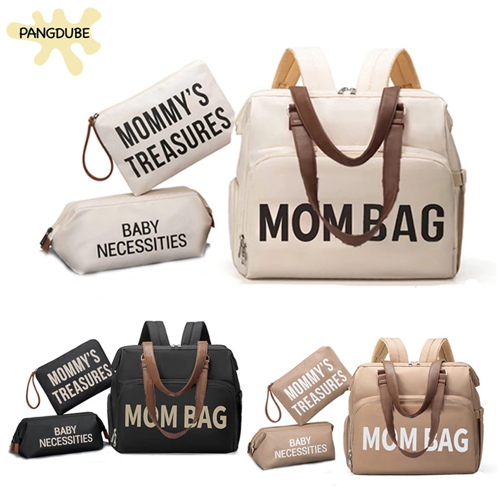 PANGDUBE Mochila de pañales grande con bolsillo aislado y calzado