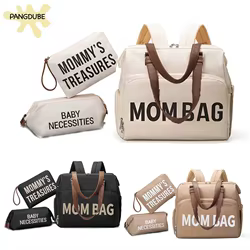 PANGDUBE Mochila de pañales grande con bolsillo aislado y calzado