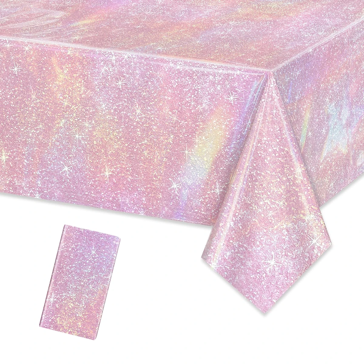 Mesa con brillo holográfico