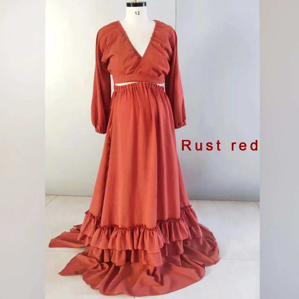 Vestido de lino algodón planchado, listo para sesión de fotos