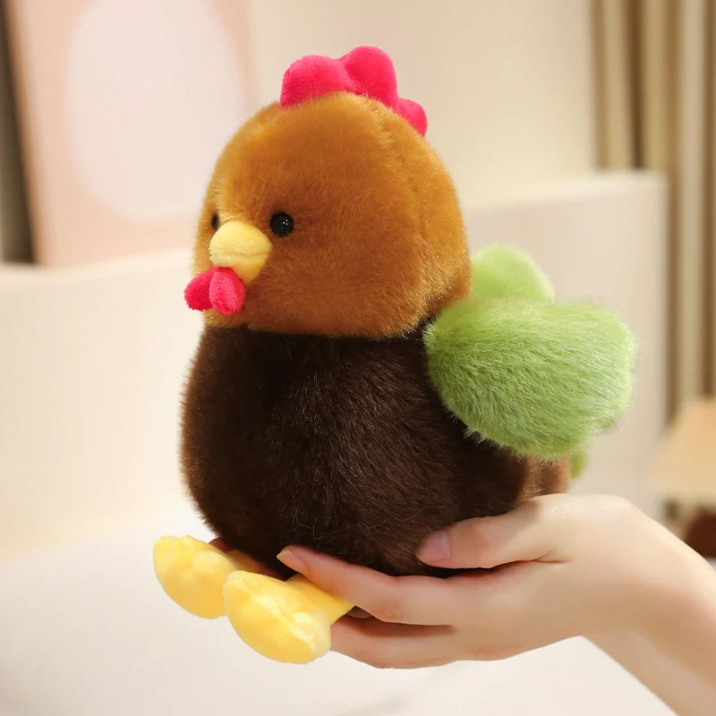 Peluche de gallina para niños estilo granja, suave y divertido - imagen 2