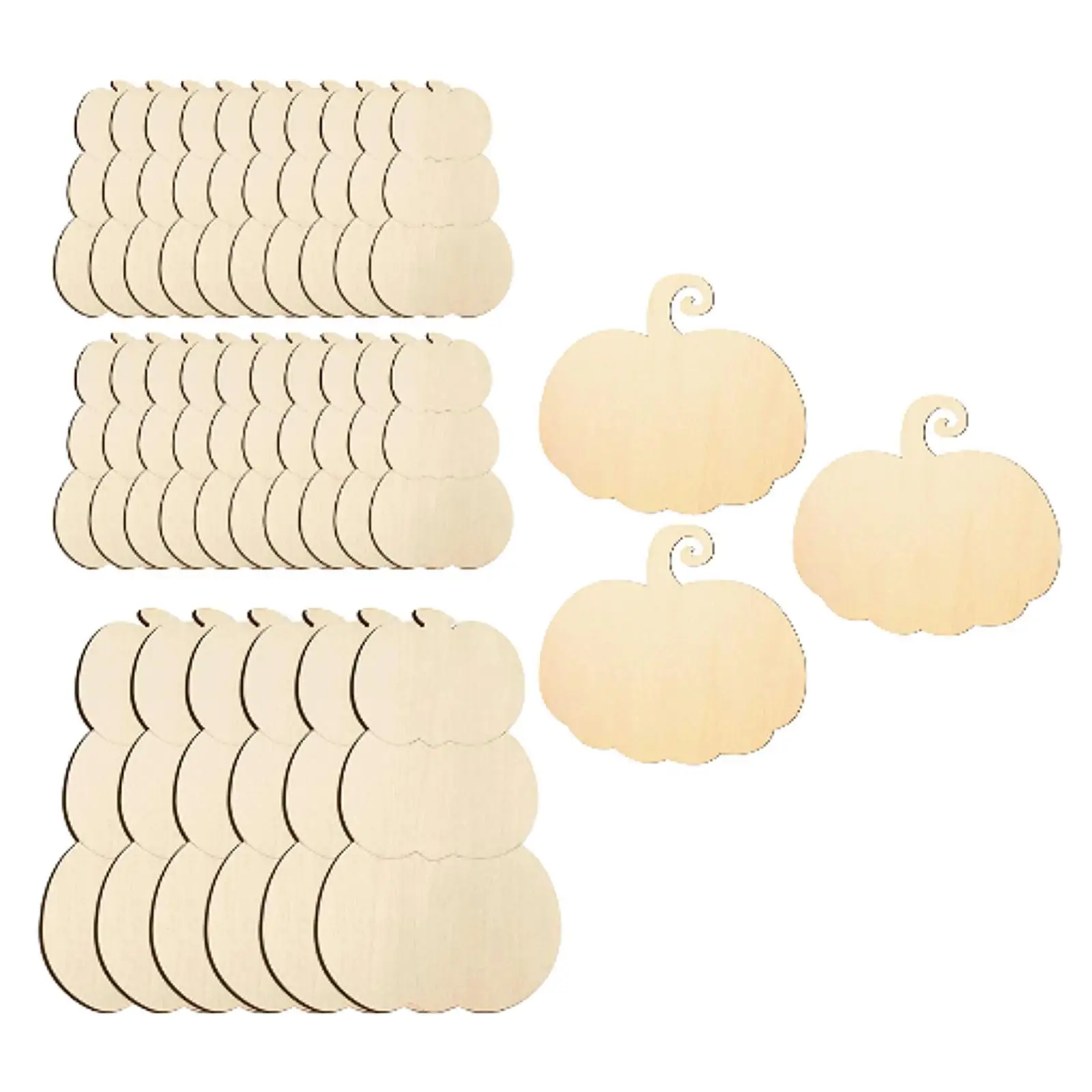 Recortes de calabaza en madera para manualidades infantiles - imagen 3