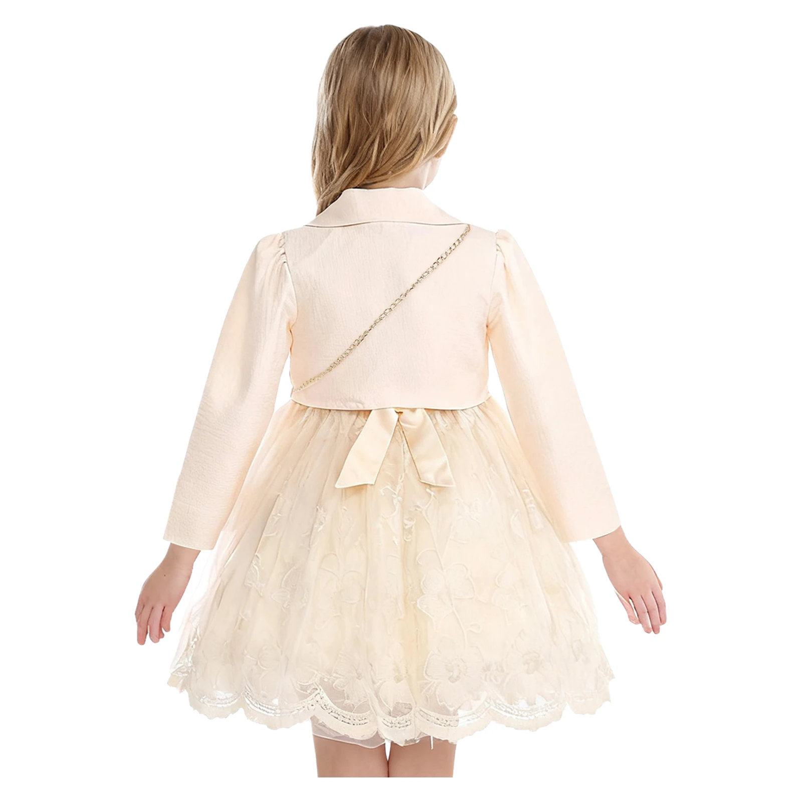 Vestido de tul con dobladillo abullonado
