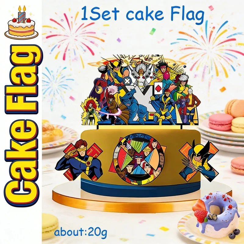 Bandera X-Men 97 pastel para decoración de fiestas infantiles - imagen 2