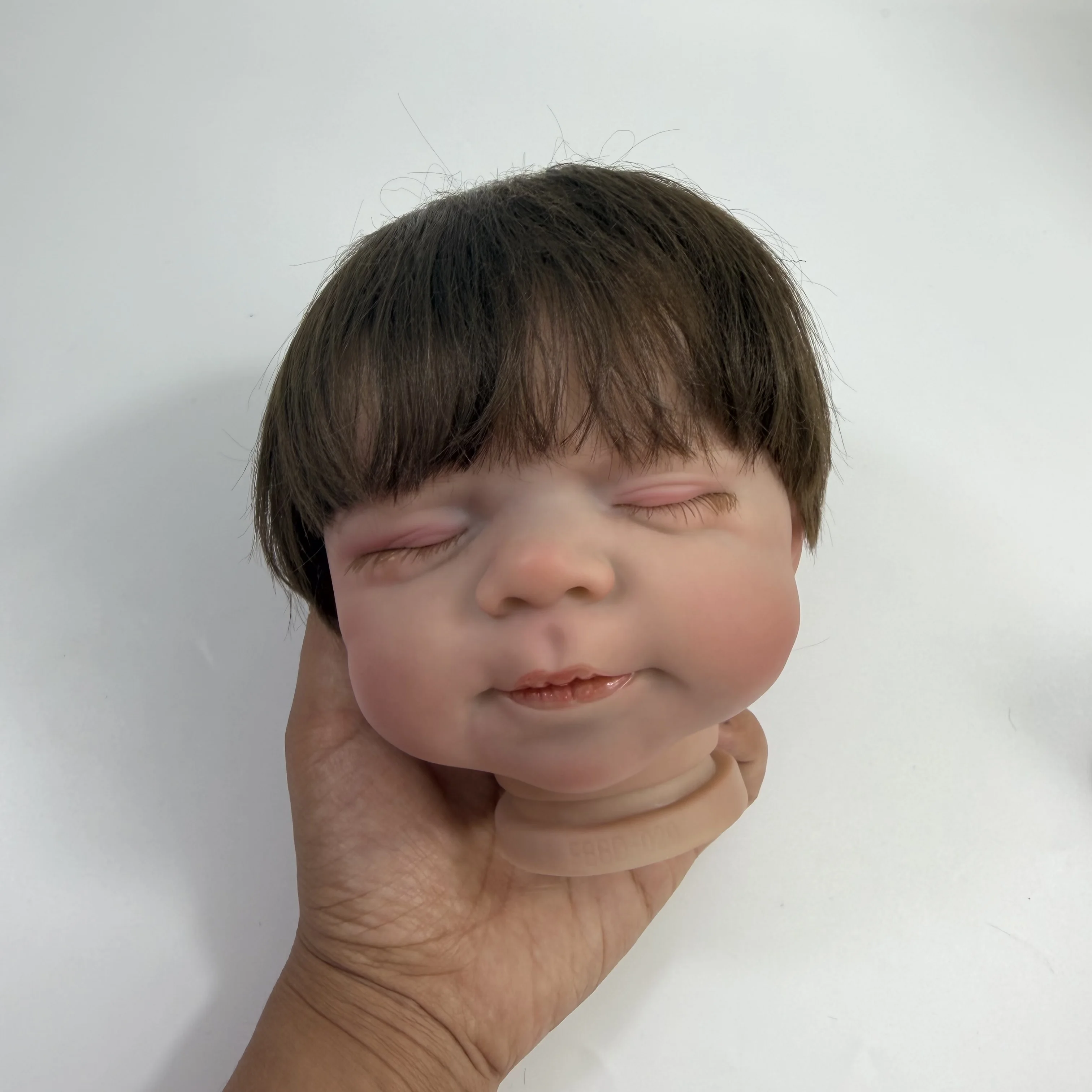 Muñeco realista de vinilo con cabello en molde artesanal Pascale